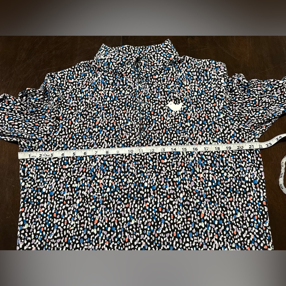 Bad Birdie Multicolor Patterned Pullover Zip Drip… - image 7